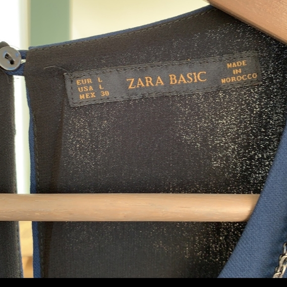 NWOT Zara Navy Romper with chains - Picture 4 of 8